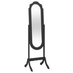vidaXL Miroir sur pied noir 45,5x47,5x160 cm bois, Maison & Meubles, Neuf, Verzenden