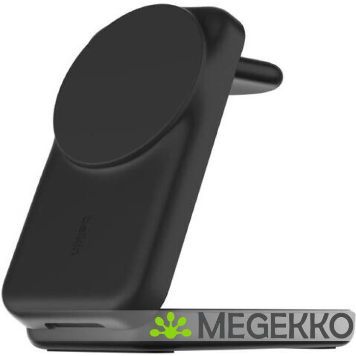 Belkin UltraCharge 25w Qi2 3in1 Magnetic Charger EU Black, Computers en Software, Pc- en Netwerkkabels, Nieuw, Verzenden