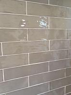Handmade Taupe Hoogglans Wandtegel / Metro tegel / 7,5 x 30, Doe-het-zelf en Bouw, Tegels, Ophalen of Verzenden, Nieuw