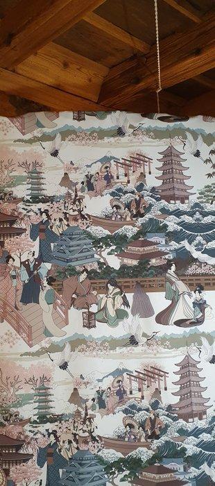 Ukiyo-e stoffen in beweging - Japanse elegantie op, Antiek en Kunst, Antiek | Tapijten, Tafelkleden en Textiel