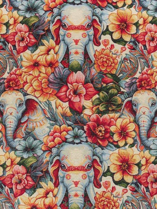 Premium kleurrijke Gobelin 4,40 x 1,40 meter Jacquardstof:, Antiek en Kunst, Antiek | Tapijten, Tafelkleden en Textiel