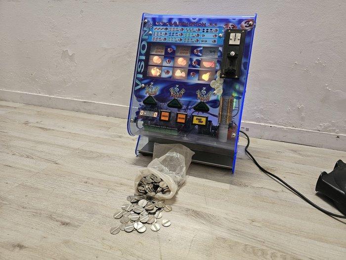 Gokautomaat - Vision Combination - Werkt met munten, Antiek en Kunst, Antiek | Wandborden en Tegels