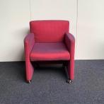 Vergaderstoel Arflex Italie, fauteuil op wielen, rood -