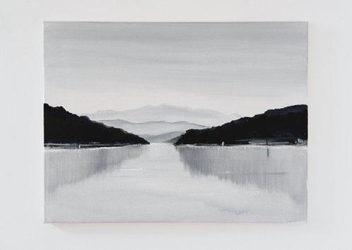 Matthieu van Riel - Lake (Black), Antiek en Kunst, Kunst | Schilderijen | Modern