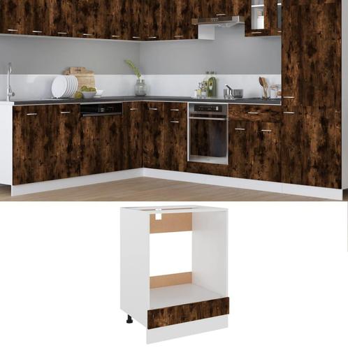 vidaXL Ovenkast Riga 60x46x81,5 cm bewerkt hout gerookt, Huis en Inrichting, Kasten | Overige, Nieuw, Verzenden