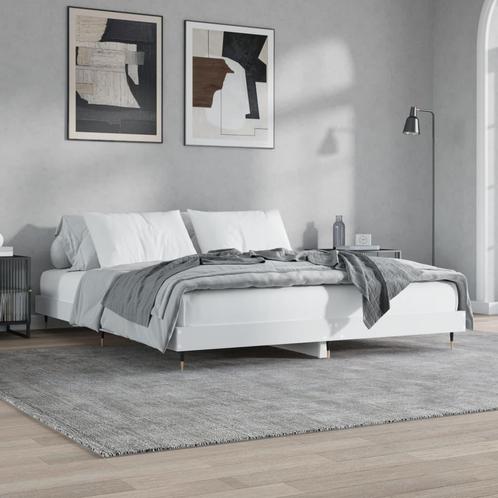 vidaXL Bedframe bewerkt hout wit 140x200 cm, Huis en Inrichting, Slaapkamer | Bedden, Nieuw, Verzenden