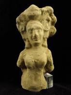 Oud Terracotta beeldje van een vrouwelijke godin - 13 cm, Antiek en Kunst