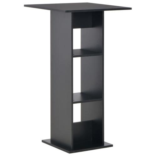 vidaXL Bartafel 60x60x110 cm zwart, Huis en Inrichting, Tafels | Eettafels, Nieuw, Verzenden