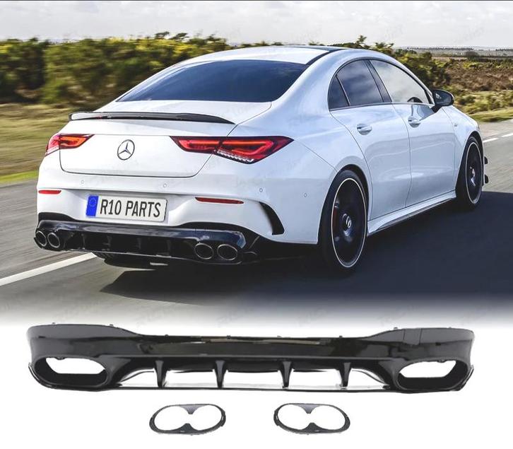 Diffuseur Pour Mercedes W118 Amg 19- Look Cla45 Noir Brillan, Auto-onderdelen, Carrosserie, Verzenden