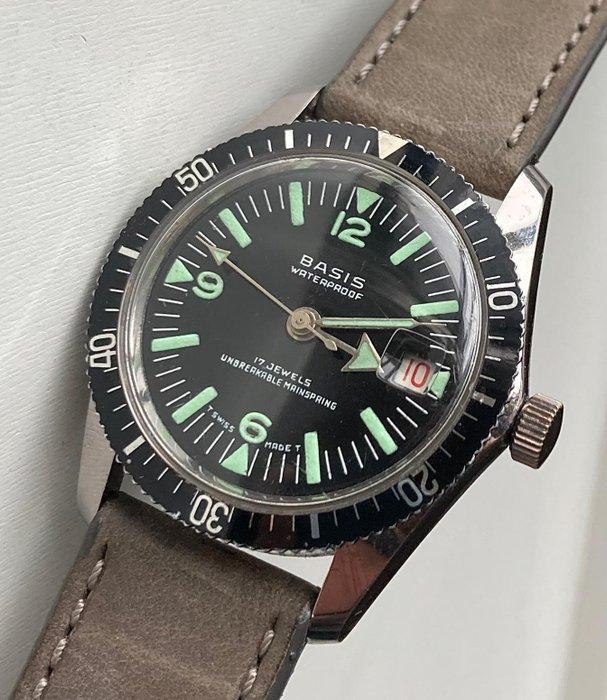 Basis - Skin diver - mouvement suisse - Zonder Minimumprijs, Handtassen en Accessoires, Horloges | Heren