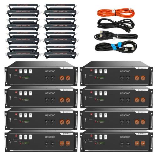SALE PYLONTECH 8x US3000C 28kWh 48V + GRATIS Beugels en k..., Doe-het-zelf en Bouw, Overige Doe-Het-Zelf en Bouw, Nieuw, Verzenden