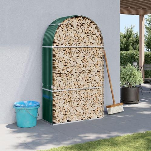 vidaXL Haardhoutopslag 120x45x210 cm gegalvaniseerd staal, Tuin en Terras, Brandhout, Verzenden