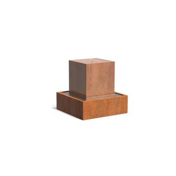 Cortenstaal waterblok 70x70x70cm beschikbaar voor biedingen