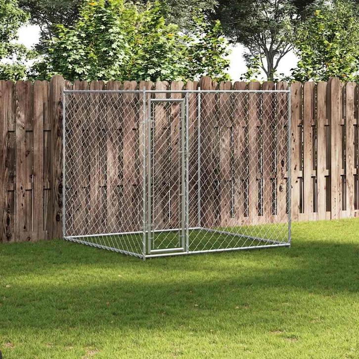 vidaXL Hondenkennel voor buiten 193x193x185 cm, Dieren en Toebehoren, Hondenbenches, Nieuw, Verzenden