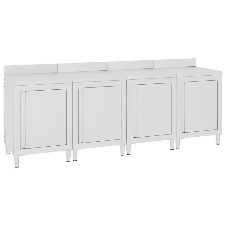 vidaXL Werktafelkast commercieel 240x60x96 cm roestvrij, Zakelijke goederen, Horeca | Overige, Verzenden