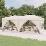 vidaXL Partytent inklapbaar met zijwanden 3x6 m crèmekleurig, Tuin en Terras, Partytenten, Verzenden, Nieuw