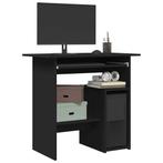 vidaXL Bureau 80x45x74 cm bewerkt hout zwart, Huis en Inrichting, Bureaus, Verzenden, Nieuw