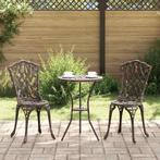 vidaXL Tuinstoel 2 pcs Brons 39 x 40 x 87cm Aluminium, Tuin en Terras, Verzenden, Nieuw