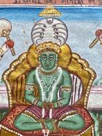 Indiase miniature die de god Jain Mahaveer Ji voorstelt., Antiek en Kunst