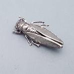 Zilver, Art Deco Cigale - Broche, Antiek en Kunst