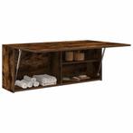 vidaXL Badkamerwandkast 100x25x40 cm bewerkt hout gerookt, Huis en Inrichting, Tafels | Kaptafels, Verzenden, Nieuw