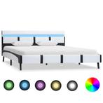 vidaXL Bedframe met LED kunstleer wit 160x200 cm, Huis en Inrichting, Verzenden, Nieuw