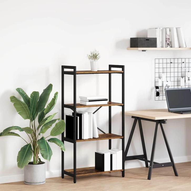 vidaXL Boekenkast Oud hout 60 x 30 x 118 cm Bewerkt hout, Huis en Inrichting, Kasten | Boekenkasten, Nieuw, Verzenden