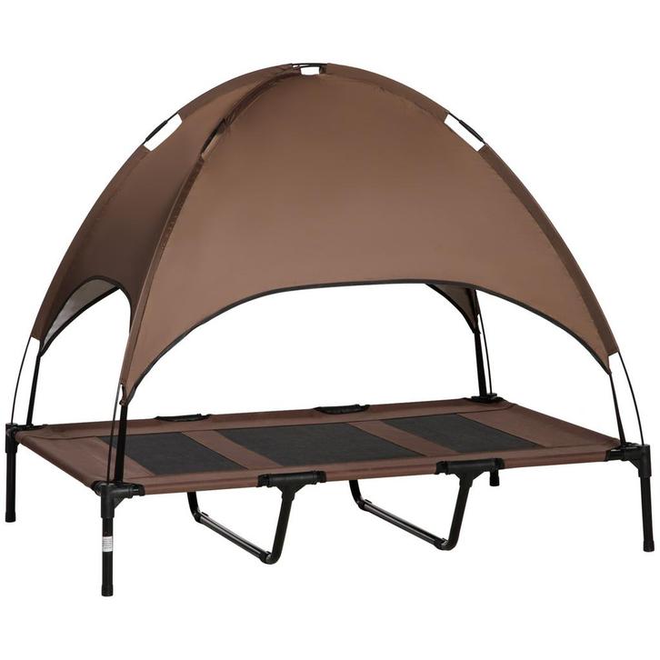 Hondenbed - Verhoogd en ademend – Bruin, Dieren en Toebehoren, Hondenbenches, Nieuw, Ophalen of Verzenden