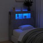 vidaXL Tête de lit à LED gris béton 100x18,5x103,5cm, Neuf, Verzenden