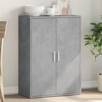 vidaXL Dressoir 60x31x84 cm bewerkt hout betongrijs, Verzenden, Nieuw