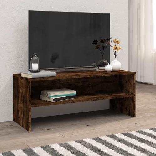 vidaXL Tv-meubel 100x40x40 cm bewerkt hout gerookt, Huis en Inrichting, Kasten |Televisiemeubels, Nieuw, Verzenden