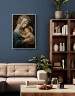 CARCANVAS_IT - BLUE MADONNA E CHILD WITH WHITE ROSES, Antiek en Kunst