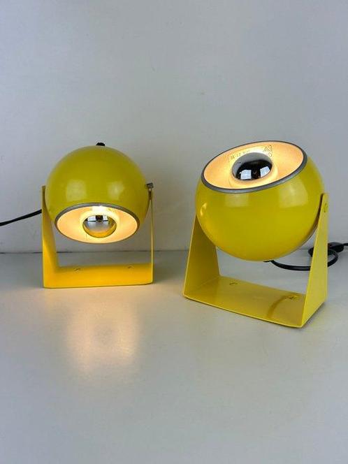 Veneta Lumi - Tafellamp (2) - Paar Eyeball Space Age lampen, Antiek en Kunst, Antiek | Verlichting