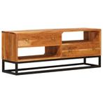 vidaXL TV Kast met lade Naturel 110 x 30 x 44 cm Massief, Verzenden, Nieuw