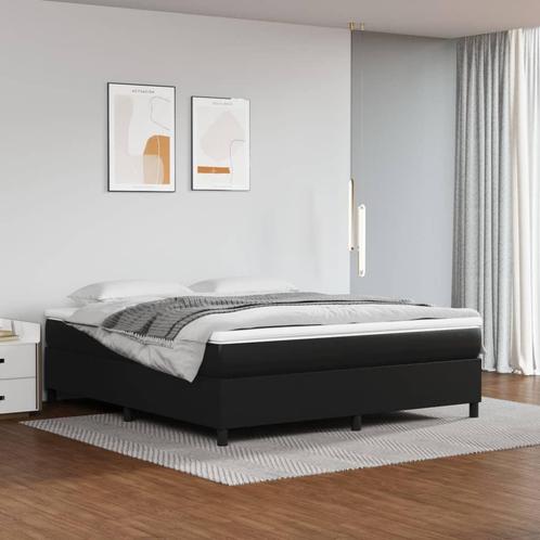 vidaXL Bedframe kunstleer zwart 180x200 cm, Huis en Inrichting, Slaapkamer | Bedden, Nieuw, Verzenden