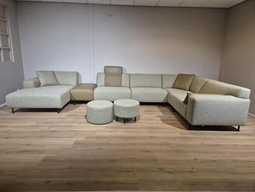 NIEUW - Montel Mouro Hoekbank - Elementen - Modulair - Olijf, Huis en Inrichting, Zetels | Zetels en Chaises Longues, 300 cm of meer