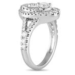 Ring - 14 karaat Witgoud, 14K witgouden diamanten ring van, Nieuw