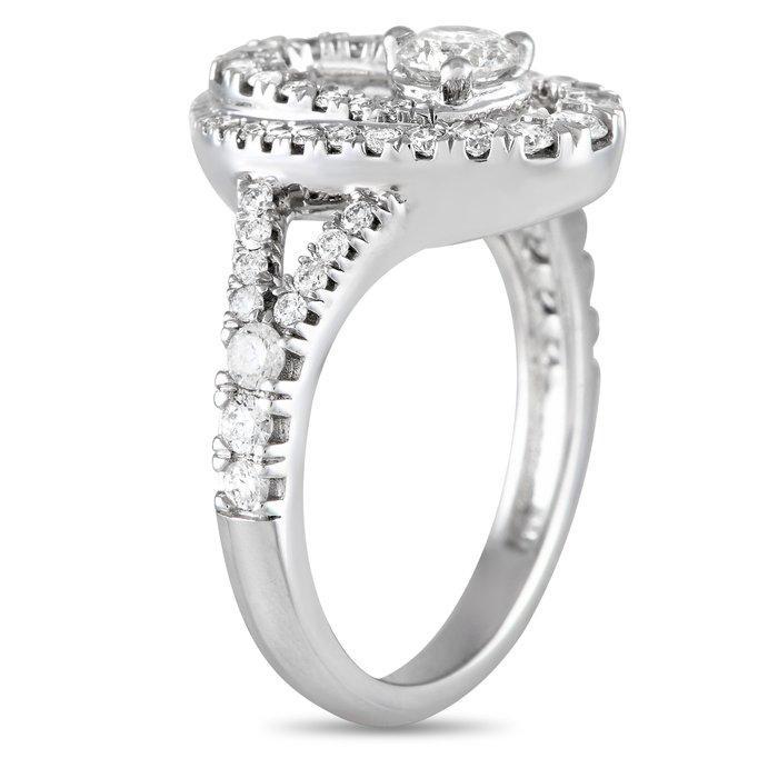 Ring - 14 karaat Witgoud, 14K witgouden diamanten ring van, Handtassen en Accessoires, Ringen