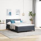 vidaXL Boxspringbed met Matras & LED Donkergrijs 160x200 cm, Huis en Inrichting, Verzenden, Nieuw