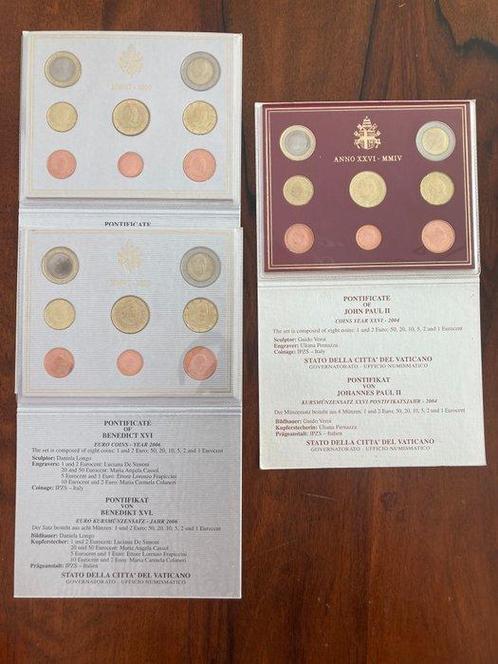 Vaticaan. Year Set (BU) 2004/2006 (3 sets)  (Zonder, Postzegels en Munten, Munten | Europa | Euromunten
