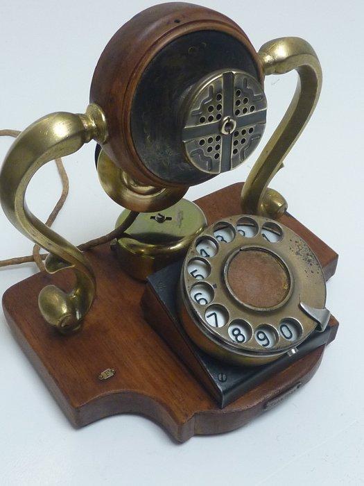 Analoge telefoon - copper/brass/wood - Een retro, Antiek en Kunst, Kunst | Designobjecten