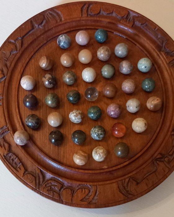 Bordspel - Solitario (Tavola con biglie) - Hout, Antiek en Kunst, Antiek | Overige Antiek