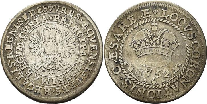 Ratszeichen zu 16 Mark 1752 Aachen, Timbres & Monnaies, Monnaies | Europe | Monnaies non-euro, Envoi