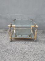 Table - Bronze, Cristal - Table en laiton et en verre, Huis en Inrichting, Nieuw