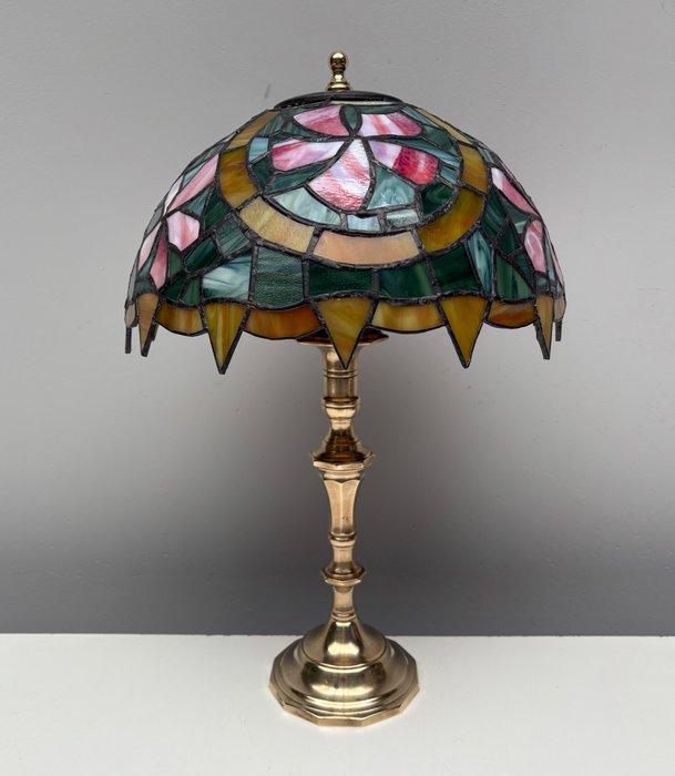 Tiffany (Style) - Tafellamp - Glas-in-lood, Antiquités & Art, Curiosités & Brocante