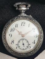 Reloj de bolsillo antiguo bañado en plata famoso medallista, Nieuw
