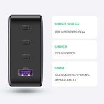 100W Stekkerlader - Quad Port PD / Quick Charge 3.0 - GaN, Telecommunicatie, Mobiele telefoons | Batterijen en Accu's, Nieuw, Verzenden