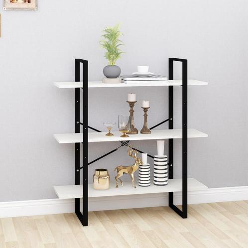 vidaXL Boekenkast met 3 schappen 100x30x105 cm massief, Huis en Inrichting, Kasten | Boekenkasten, Nieuw, Verzenden