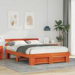 vidaXL Bedframe met hoofdeinde Wasbruin 160 x 200 cm, Huis en Inrichting, Slaapkamer | Bedden, Verzenden, Nieuw