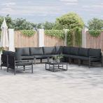 vidaXL Tuinbank Set 9 pcs Antraciet Staal, Verzenden, Nieuw
